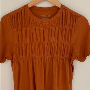 Everlane The Smock Tee Burnt Orange Size Small Short Sleeve Minimalist Casual